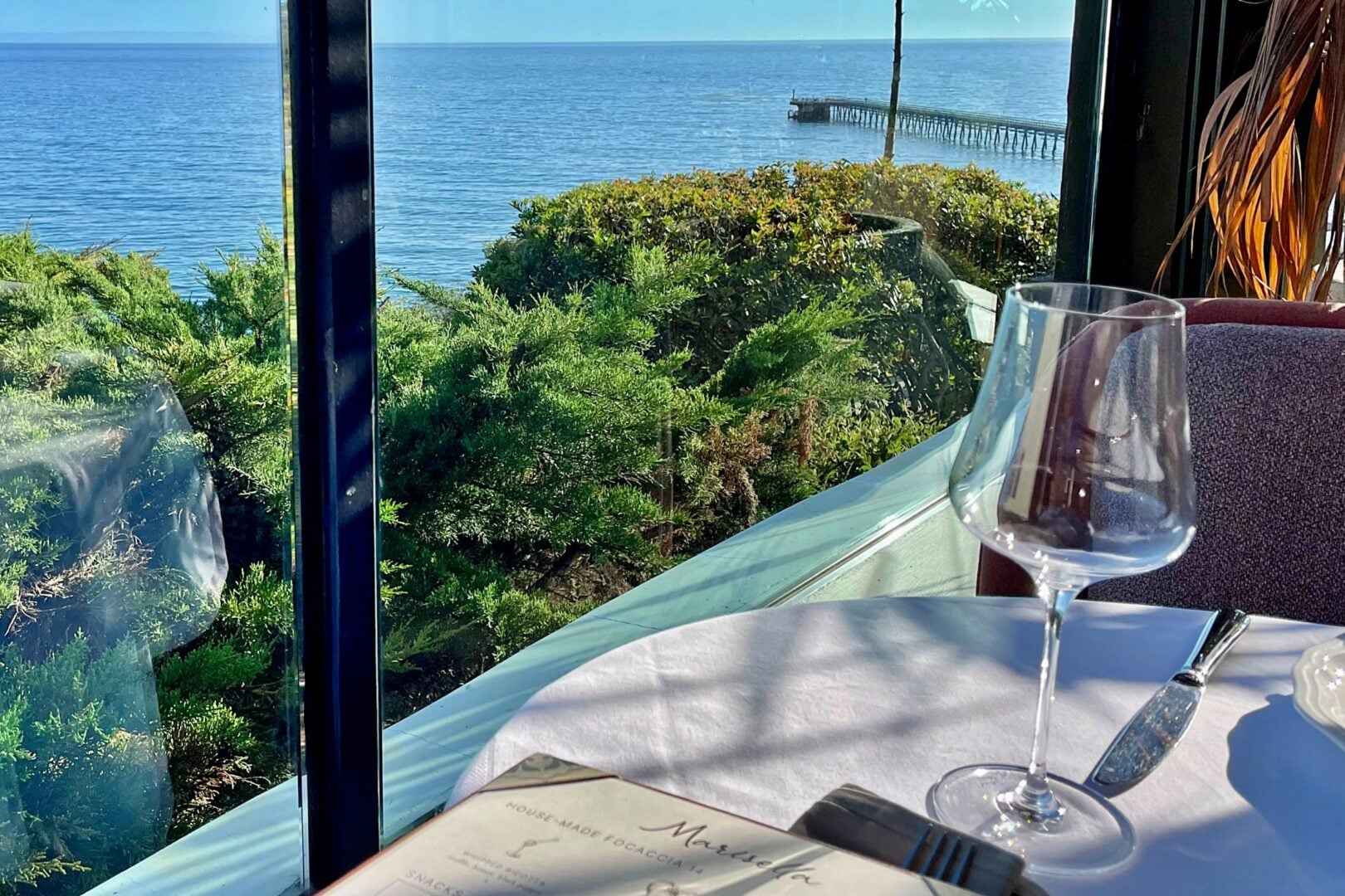 View from the patio seating at Marisella overlooking the Pacific